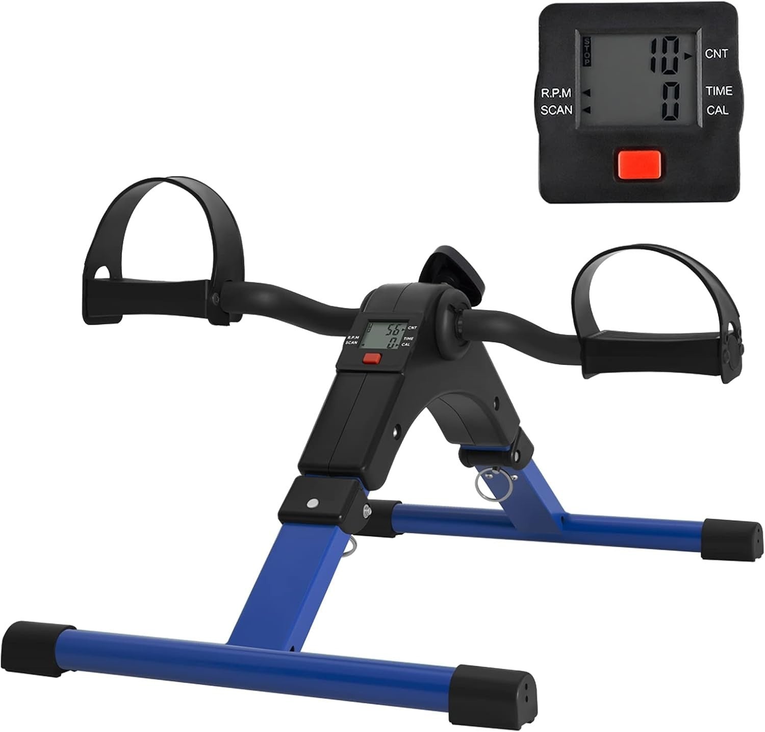 Portable Folding Pedal Bike LCD Adjustable Seated Arm Leg Trainer