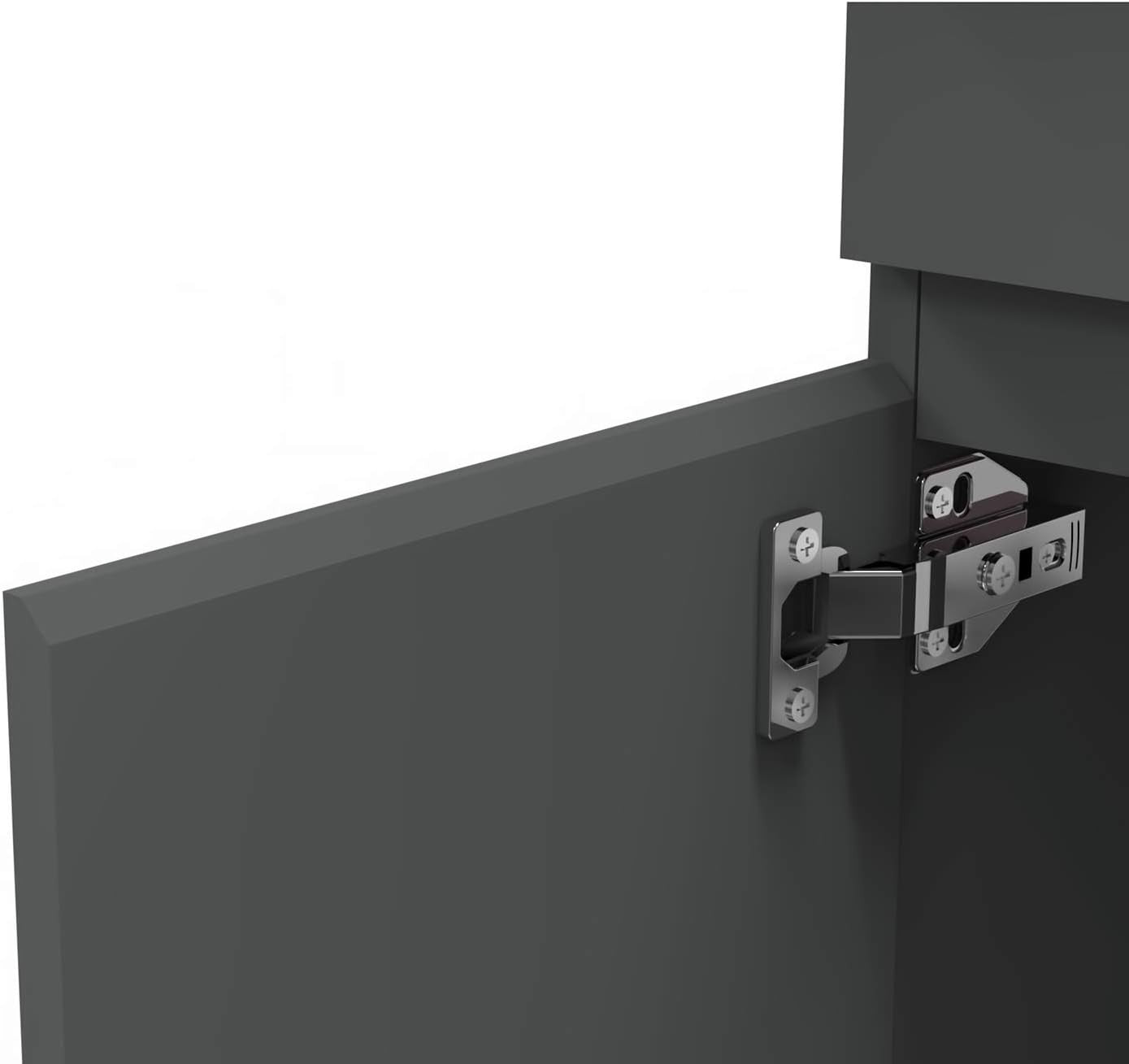 500mm Matt Grey Floor Standing Vanity Unit with Basin 2 Door Sink Cabinet