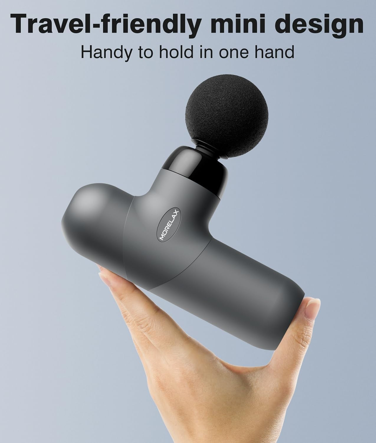 Mini Deep Tissue Massage Gun Portable Percussion Muscle Relief 6 Heads