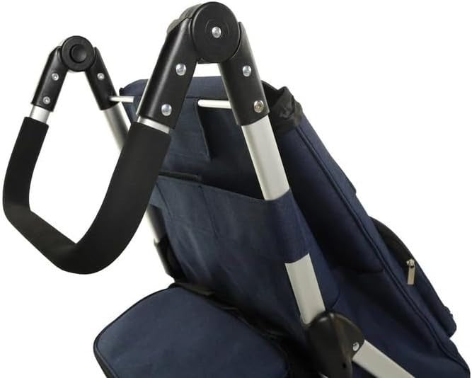 74L Folding Grocery Trolley Cart 4 Wheels Heavy Duty Portable Navy