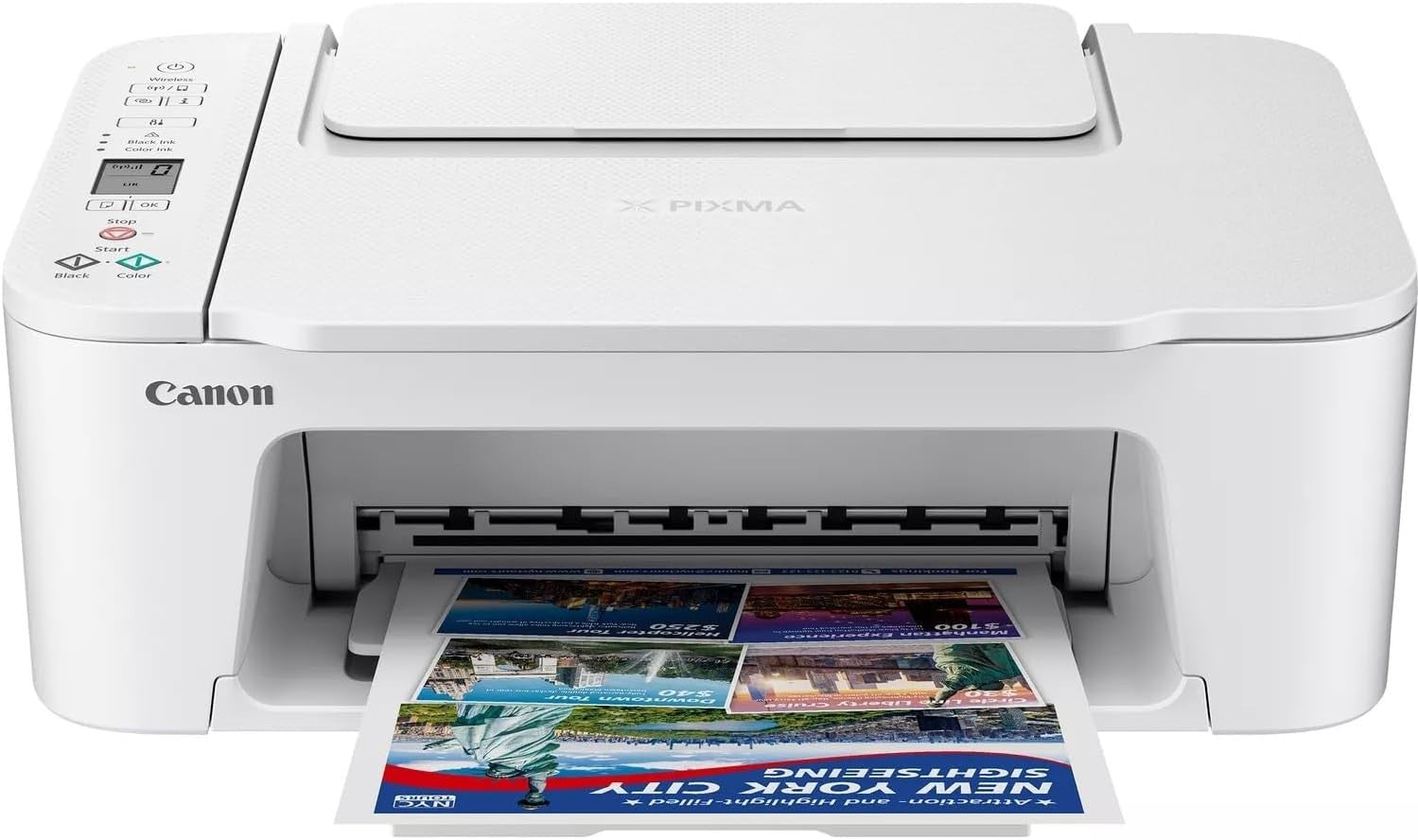 Compact Colour Inkjet Printer Copier Scanner White | Wi-Fi Home Office