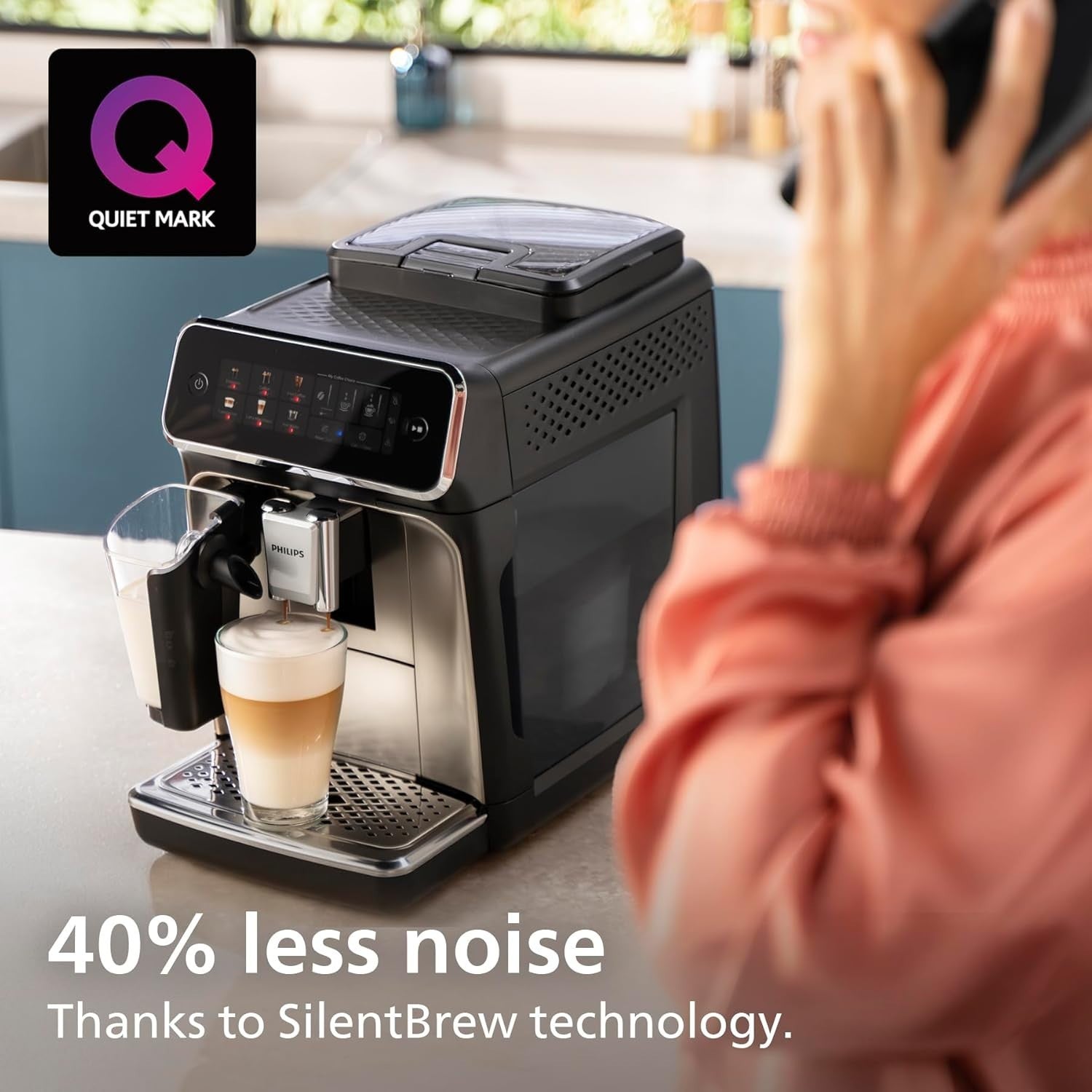 Automatic Bean to Cup Coffee Machine | 6 Hot & Iced Drinks Maker | LatteGo Milk