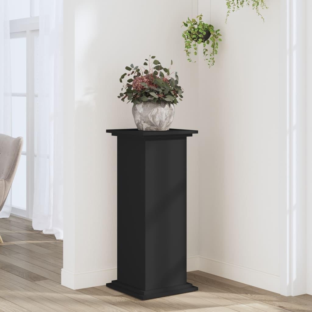 Tall Black Wood Plant Stand 100cm Modern Display Pedestal Table Indoor Home