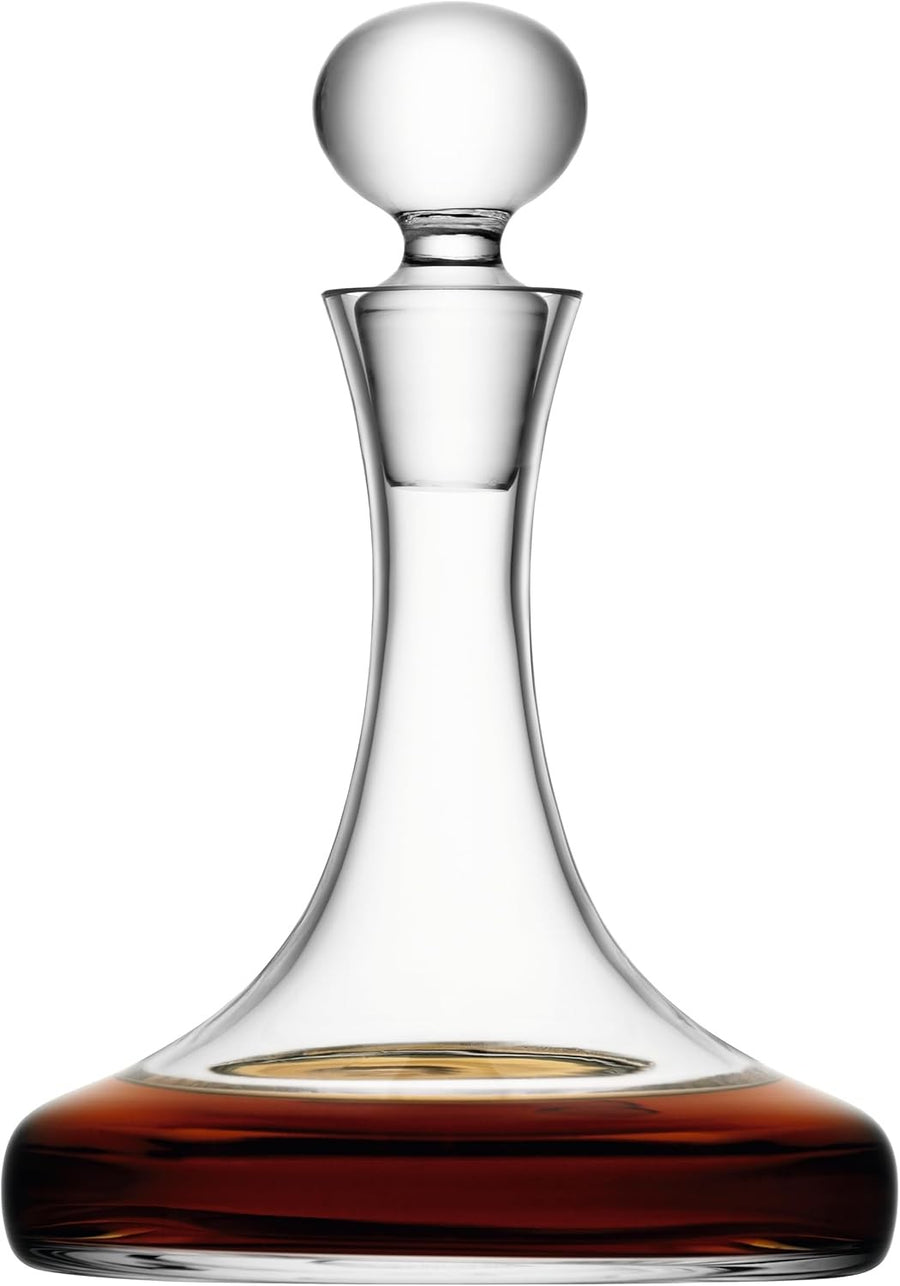 Luxury Mouthblown 1L Glass Ships Decanter – Hand-Crafted Carafe Gift for Home Ba
