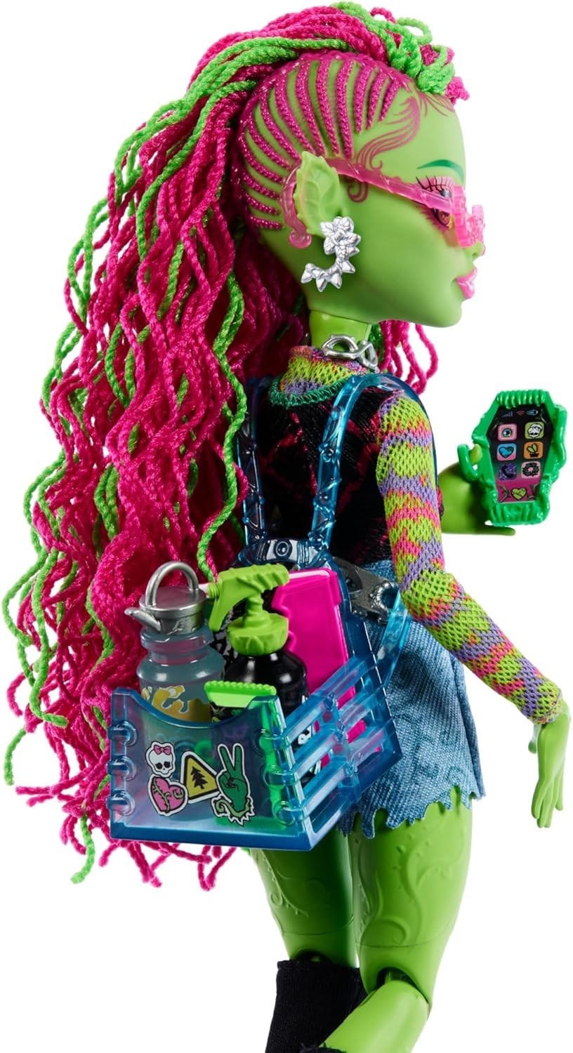 Fashion Doll Plant Monster with Pet Cat Accessories Backpack Outfit