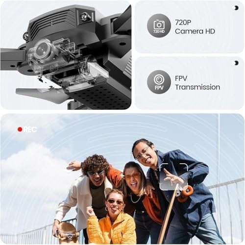 Mini Drone for Kids with 720P Camera, FPV Live Video, Foldable RC Quadcopter