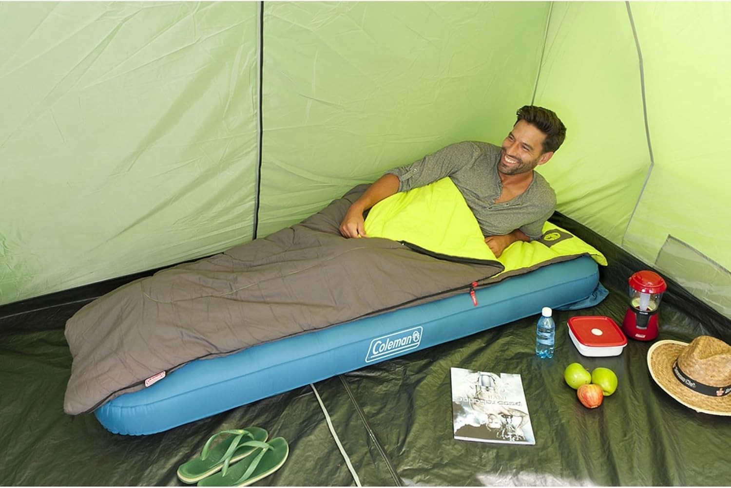 Single Inflatable Air Mattress Camping Bed Blow-Up Guest Mattress Portable
