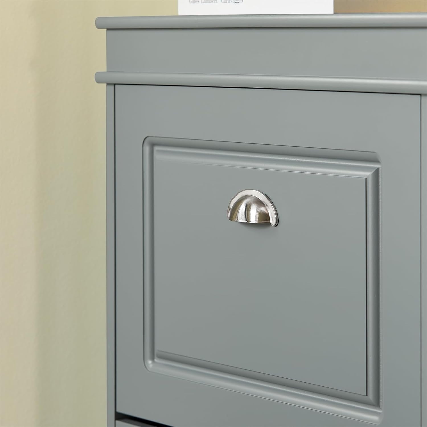 3 Flip-Drawer Slim Shoe Cabinet Storage Unit 53x24x117 cm Grey