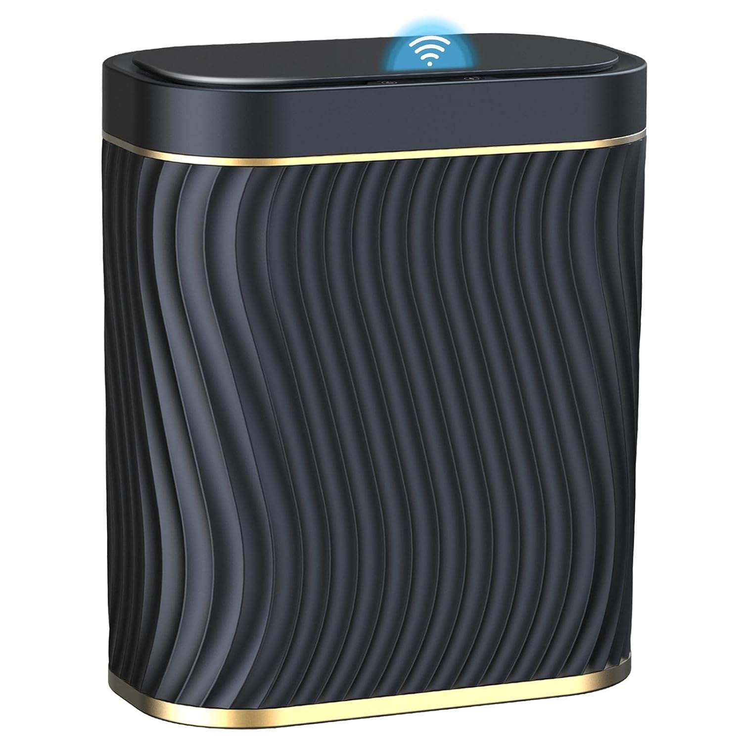 2.6 Gallon Touchless Bathroom Trash Can Slim Waterproof Bin Lid