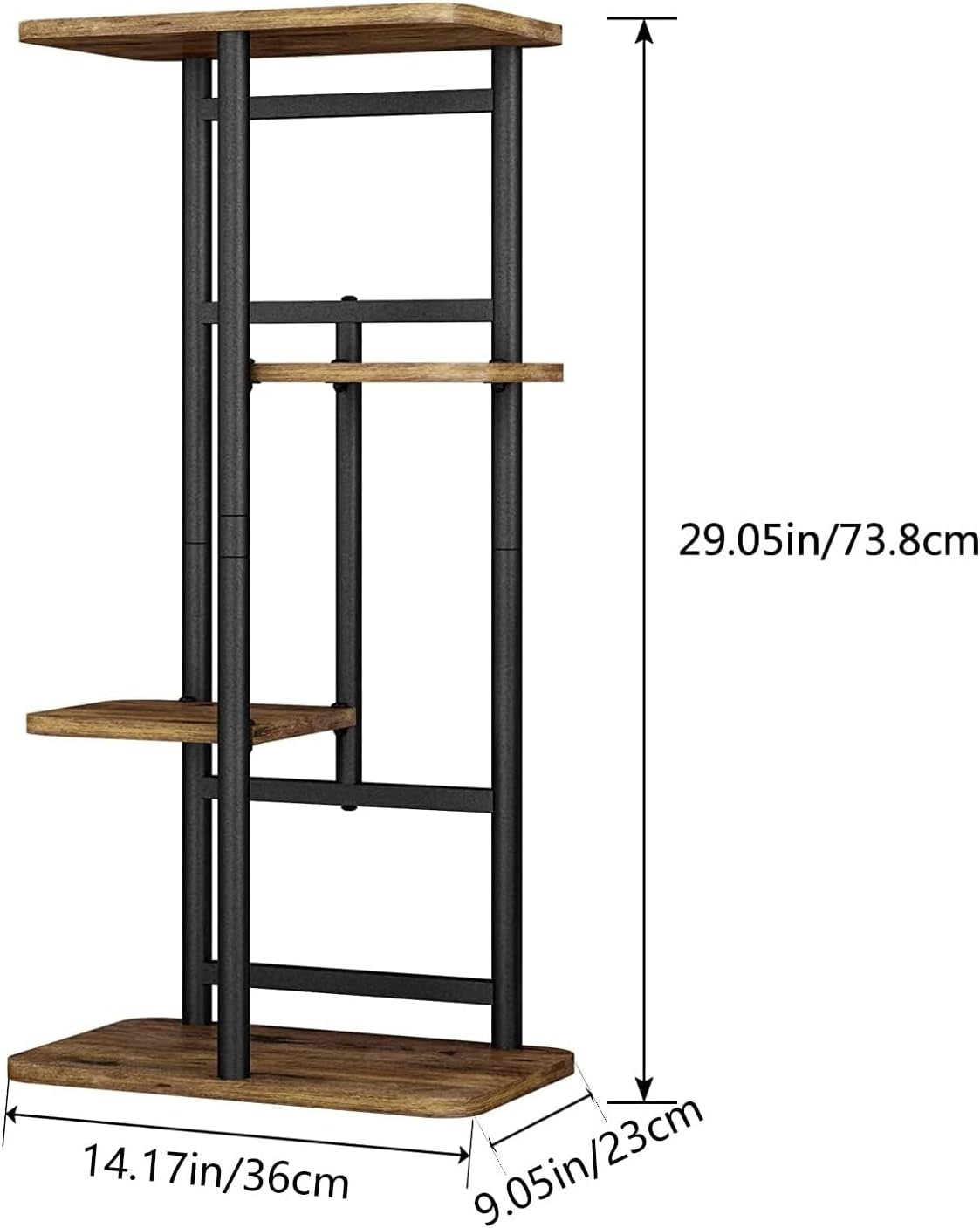 4 Tier Metal Plant Stand Indoor 5 Pot Flower Shelf Corner Display Rack for Home