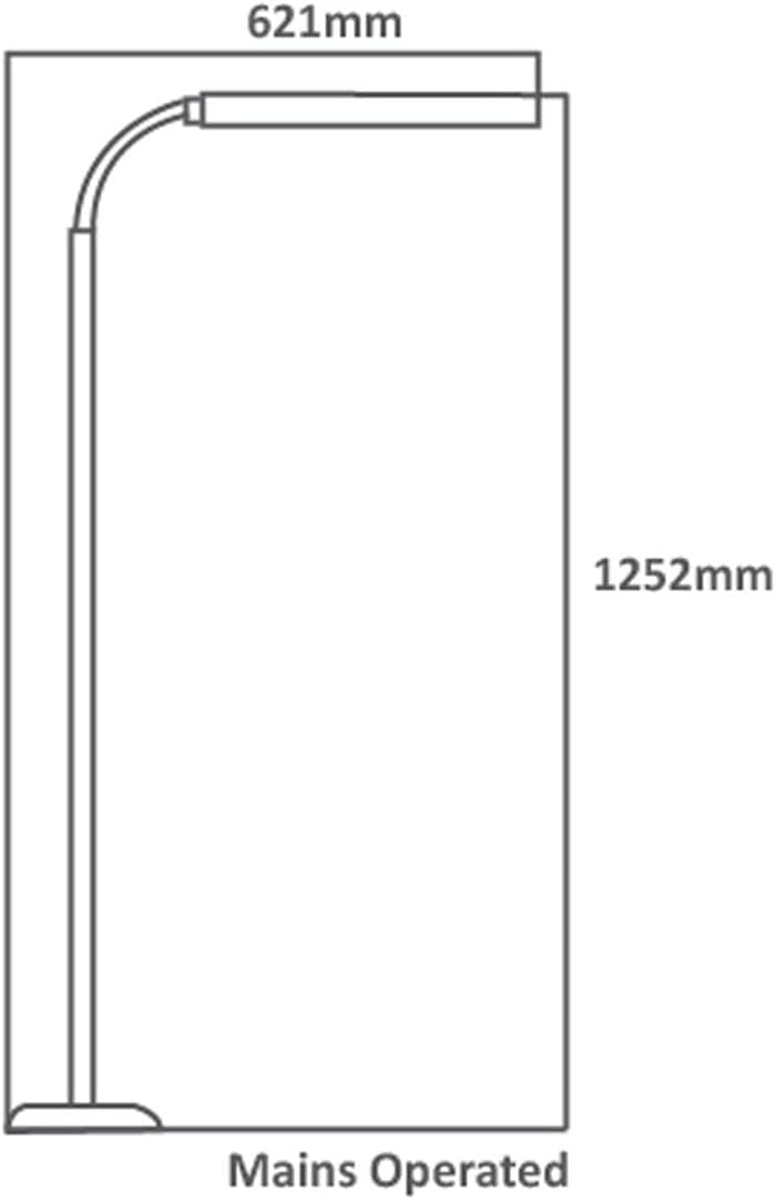 LED Floor Lamp Flexible Neck Daylight Standing Light Dimmable Reading Lamp