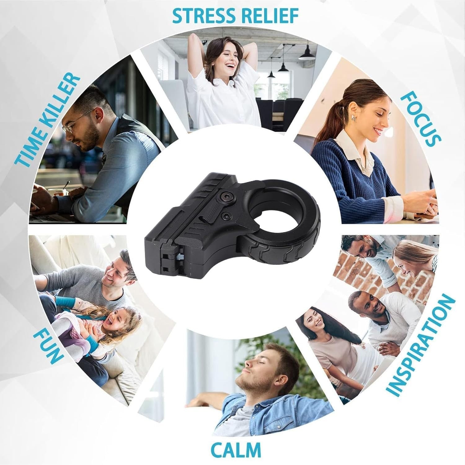 Metal Fidget Slider Stress Relief EDC Pocket Clicker Toy
