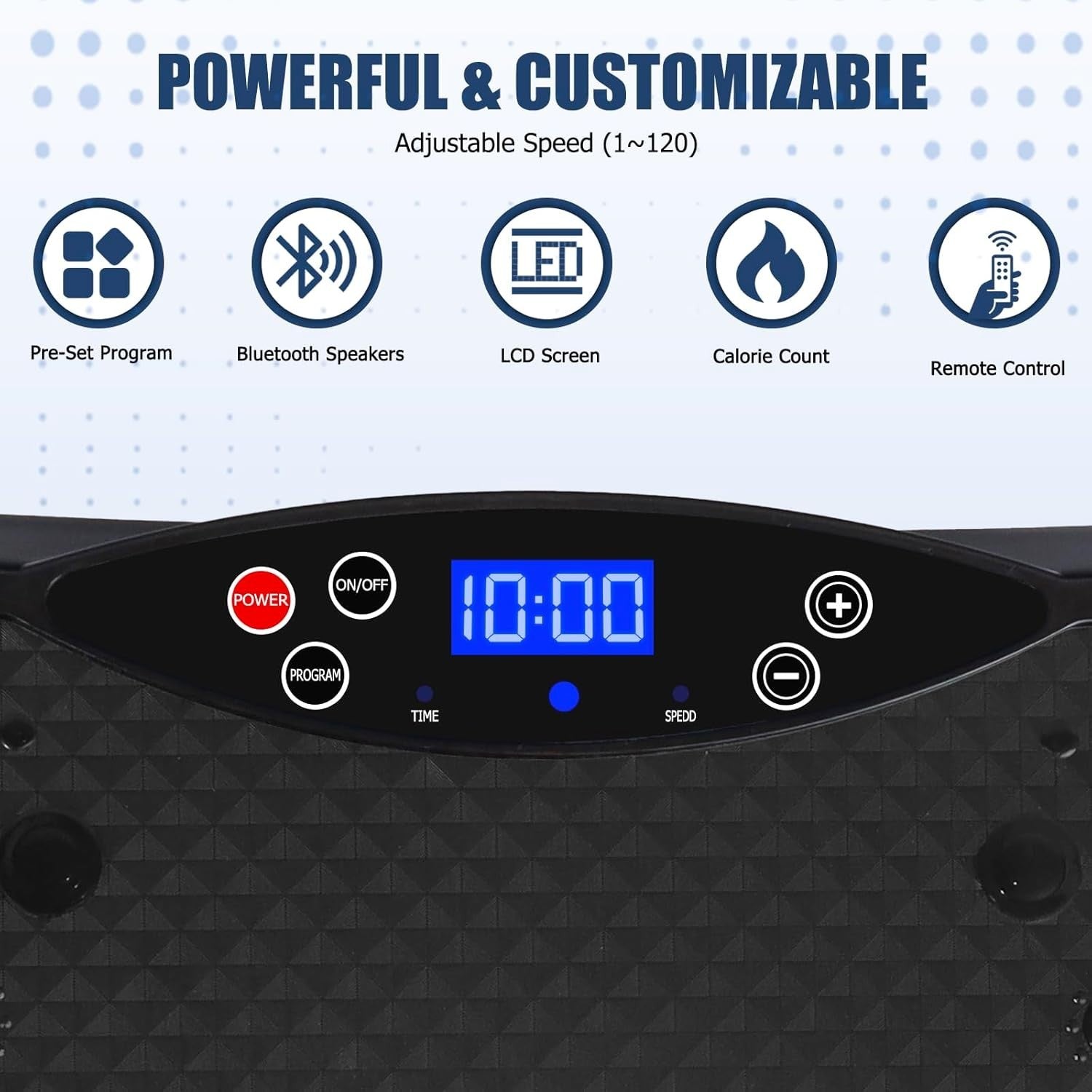 Compact Vibration Plate Fitness Platform Full Body Home Workout 330lb