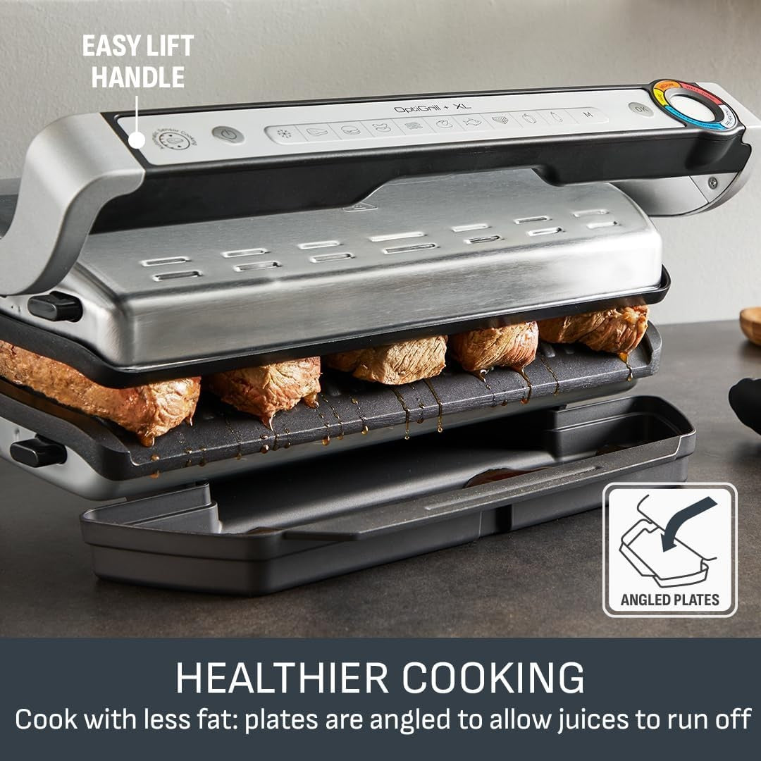 XL Electric Grill 36.5x44.5x17.5cm Non-Stick Smart Cooking 9 Programs