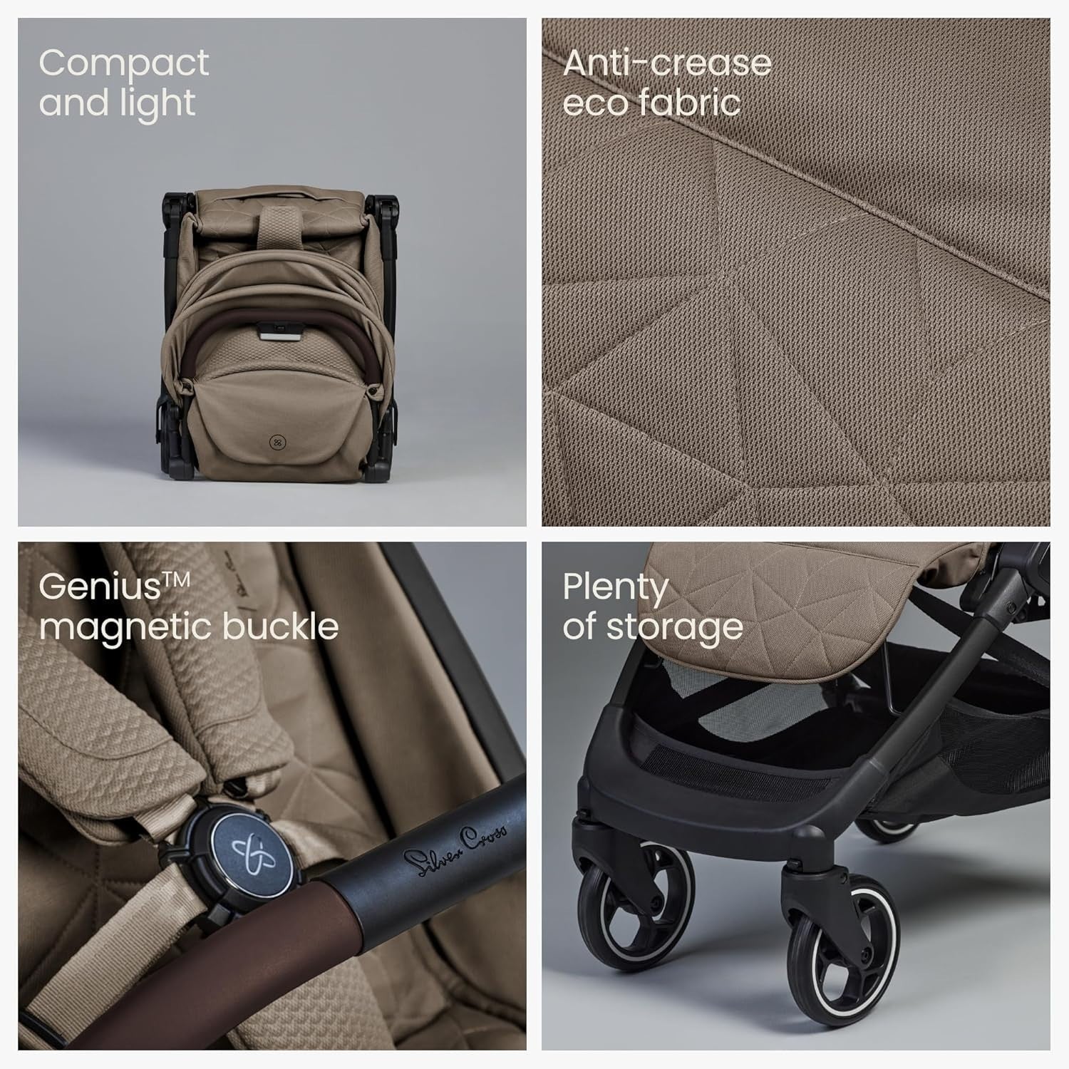 Ultra Compact Fold Travel Pushchair Lie Flat Seat Newborn–4Y 22kg