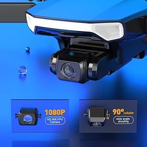 Foldable 1080P HD Camera Drone with Optical Flow & 2 Batteries for Adults