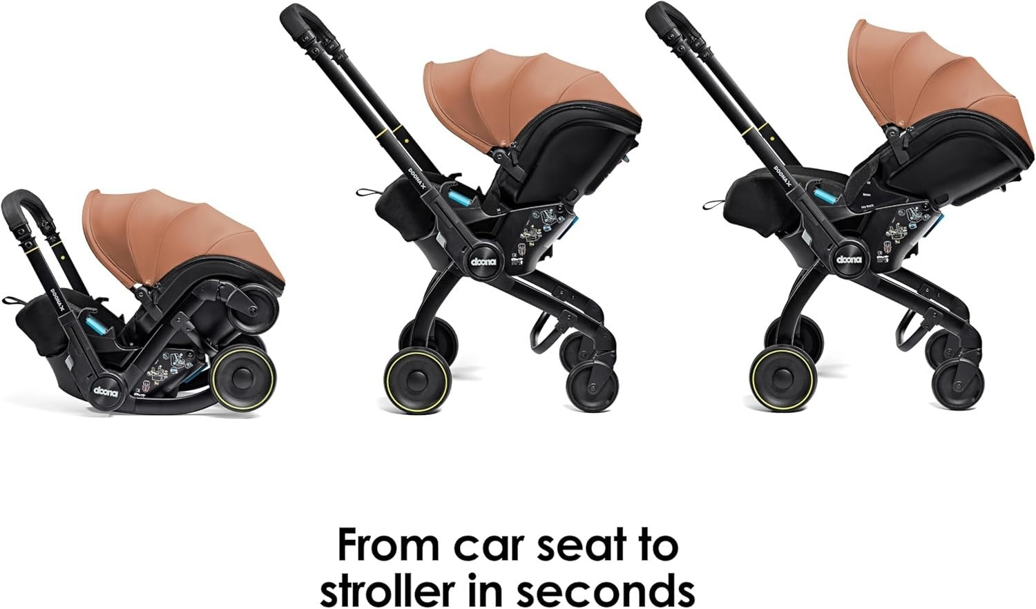 Convertible Baby Car Seat Stroller 0+ 3 Recline Travel System Terracotta