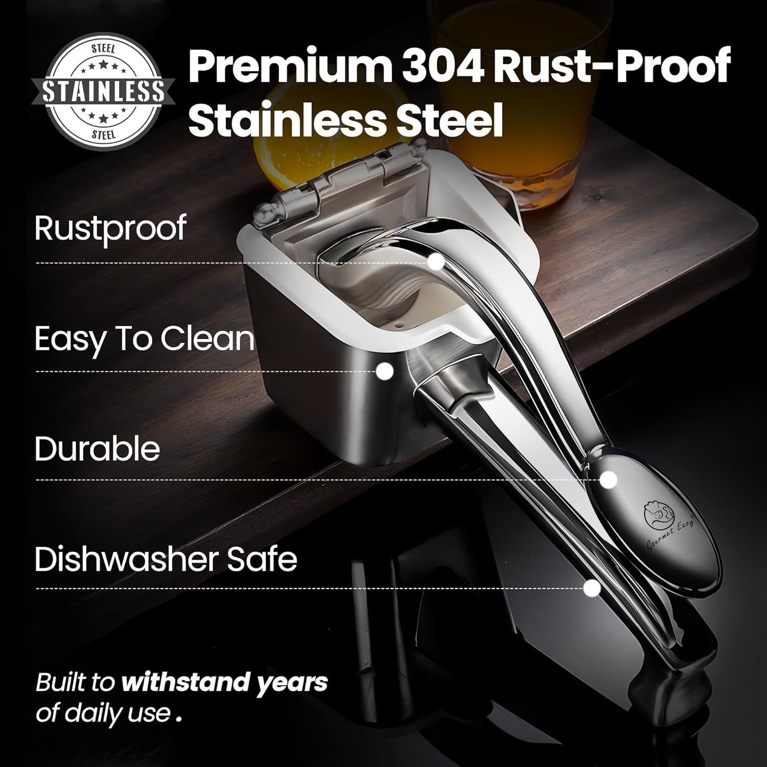 Stainless Steel Lemon Squeezer Heavy Duty Hand Citrus Juicer