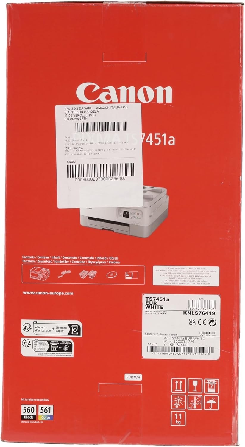 3-in-1 A4 Printer |TS7451a| Wi-Fi, Duplex, ADF, Scan & Copy, White