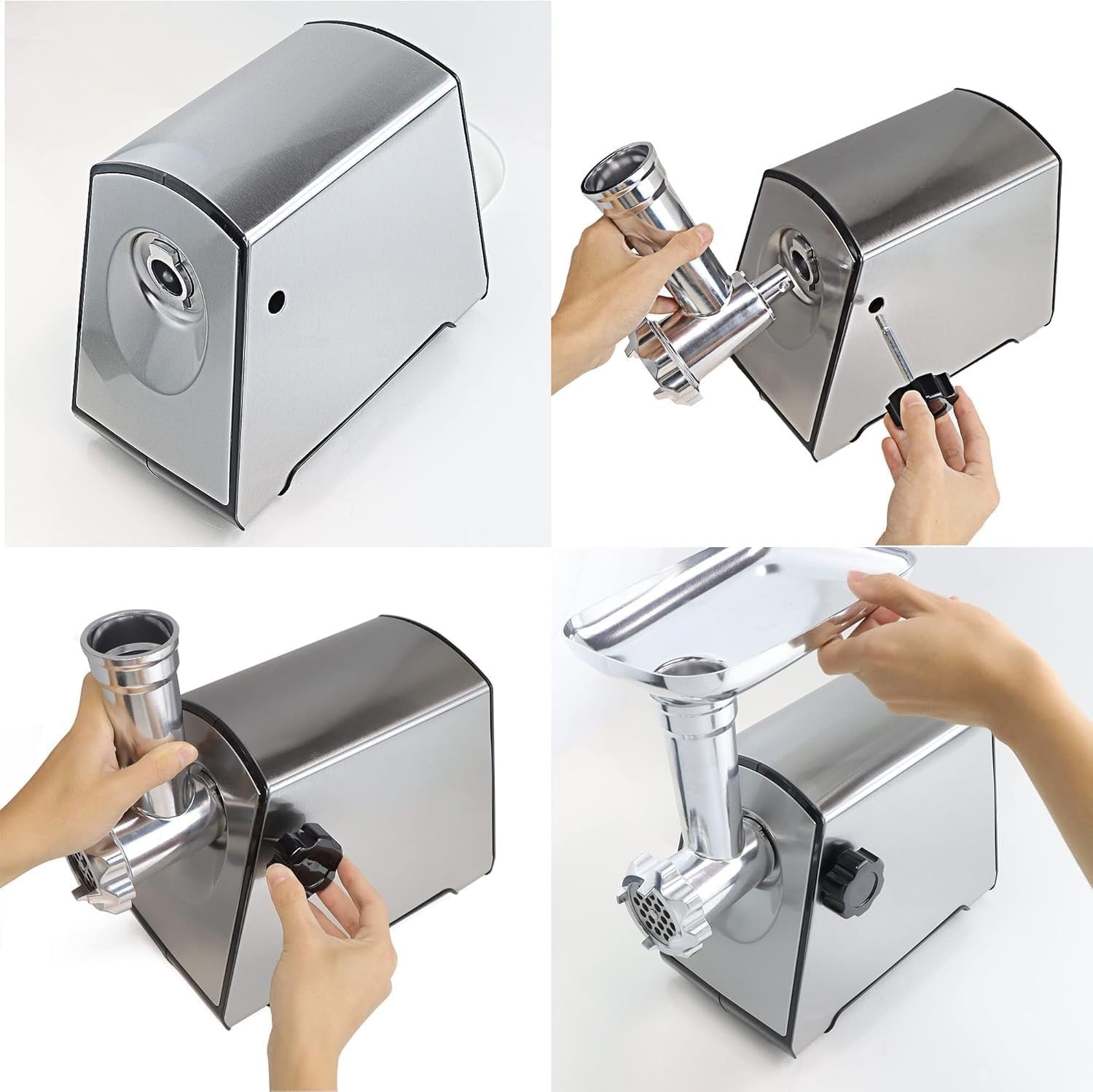 2800W Electric Meat Grinder Sausage Maker Mincer 3 Plates Reverse