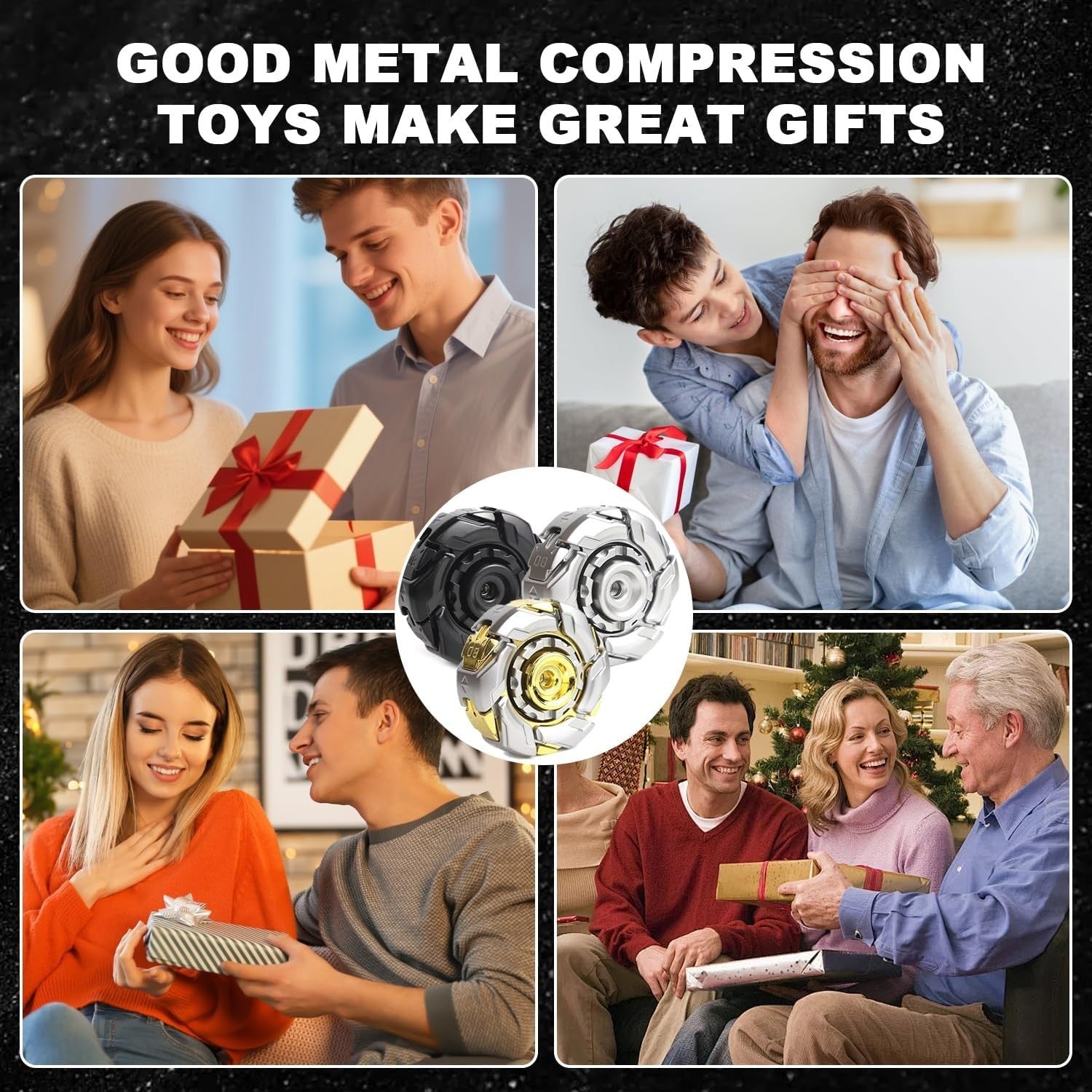 Metal Mecha Fidget Spinner Transforming EDC Stress Relief Toy