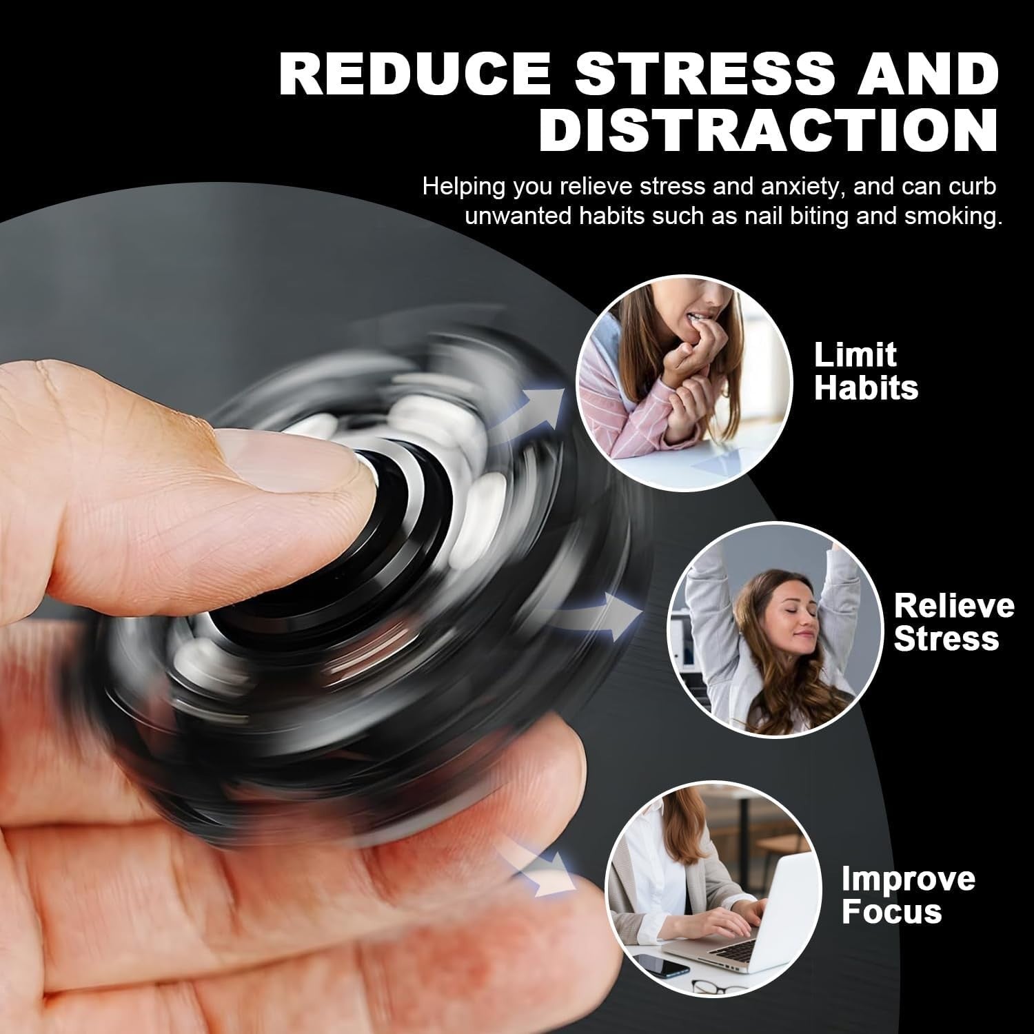 Metal Mecha Fidget Spinner Transforming EDC Stress Relief Toy