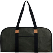 Large Canvas Firewood Tote Bag - Durable Outdoor Wood Carrier with Handles
