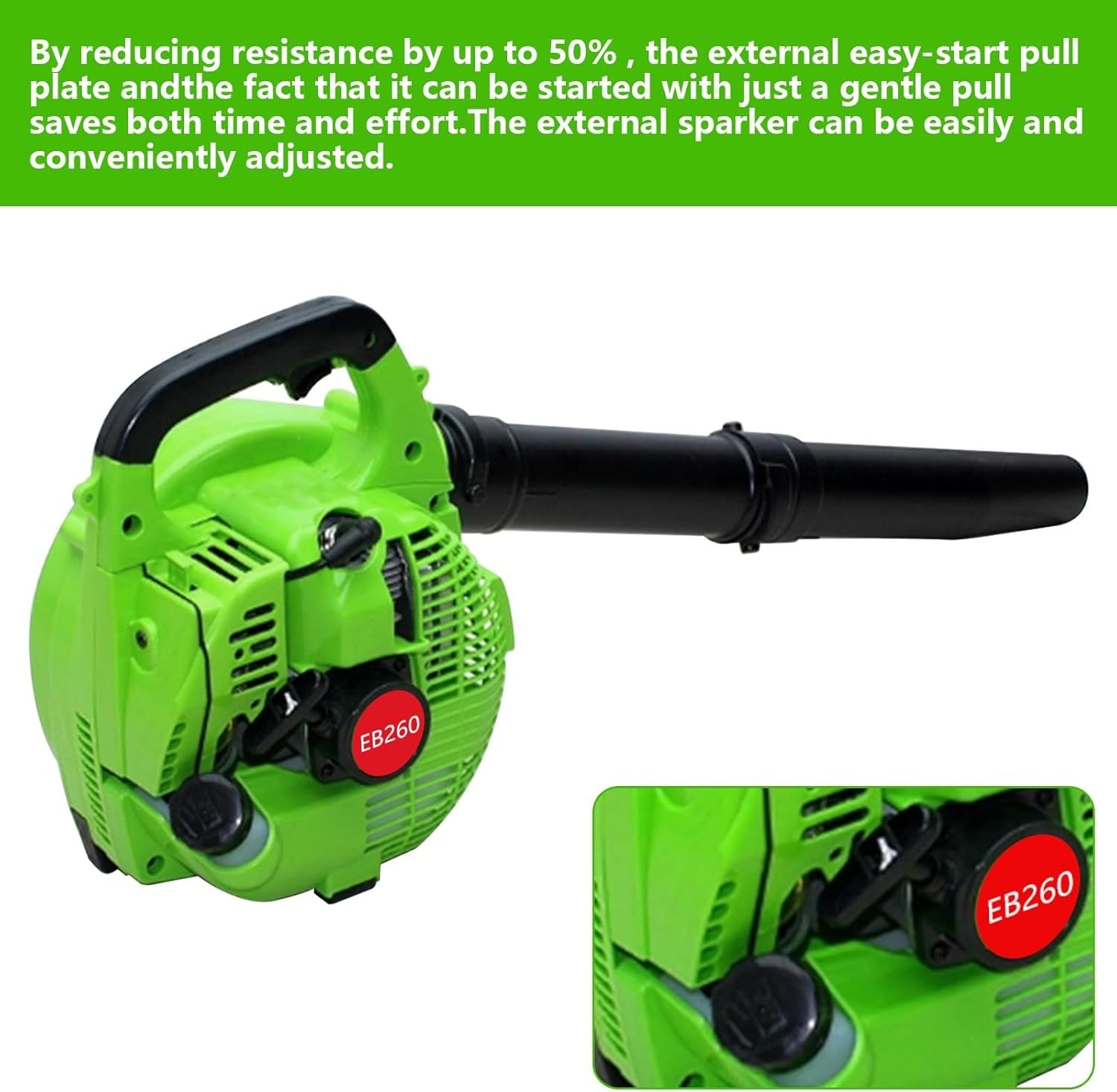 26cc Petrol Leaf Blower High Power Handheld Garden Leaves Snow Debris Cleaner