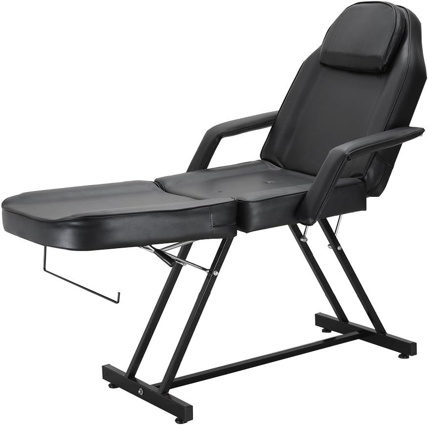 Reclining Massage Table Adjustable Beauty Salon Tattoo Therapy Bed w/ Headrest