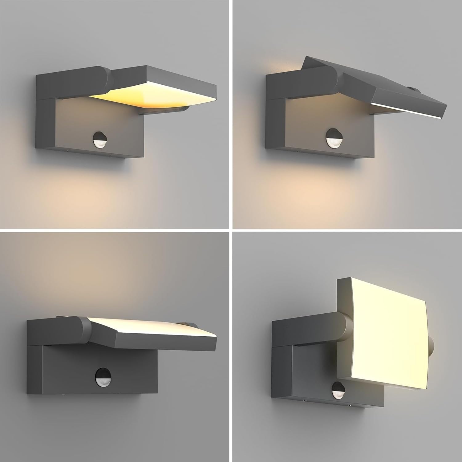 Outdoor Motion Sensor Wall Light Waterproof LED Adjustable Swivel IP65