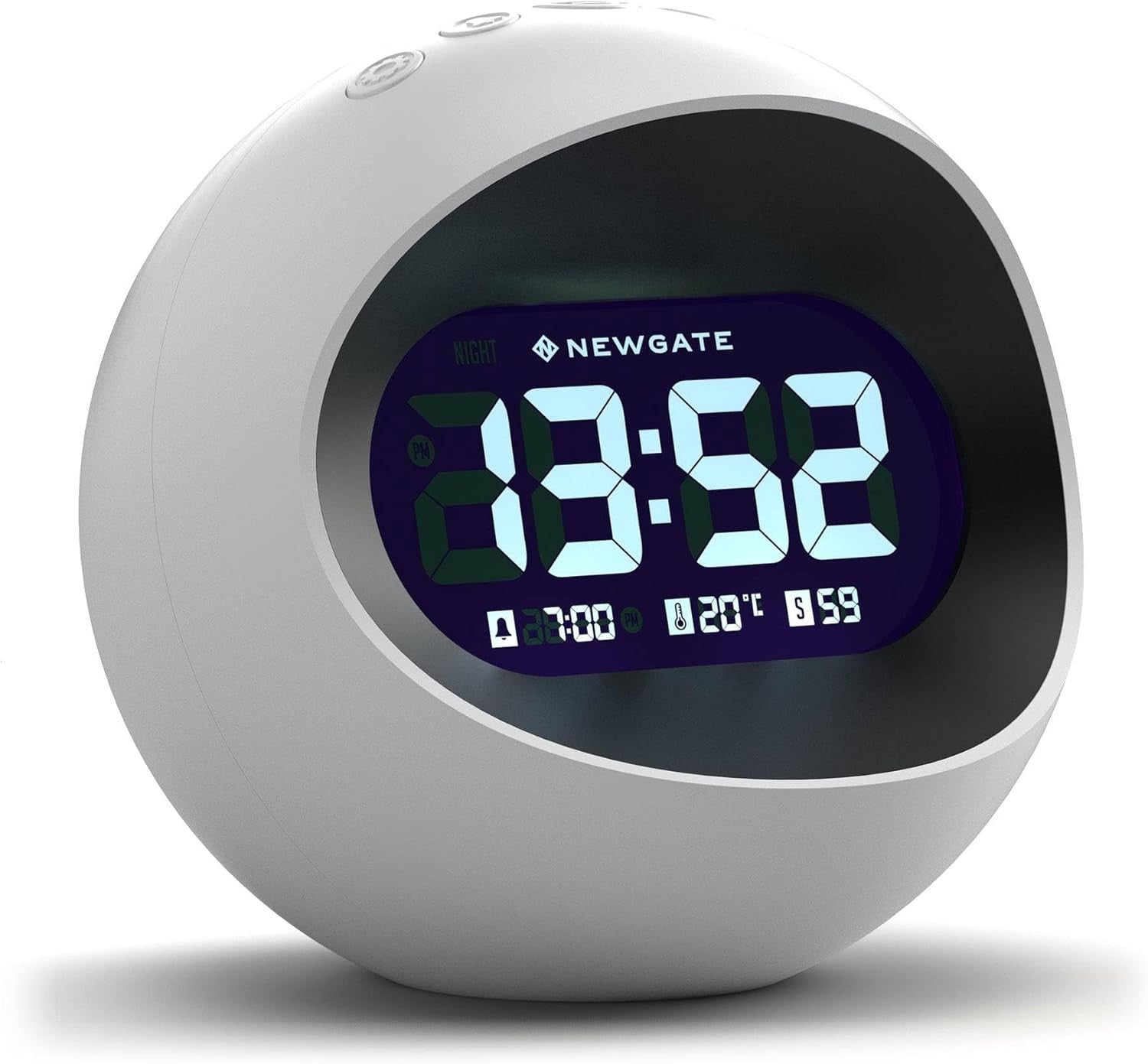 Retro Digital Alarm Clock LED Display Bedside Desk Clock Snooze