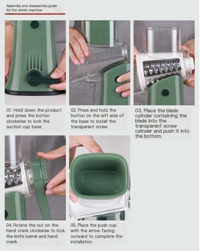 Manual Ice Shaver Snow Cone Slushie Maker Hand Crank Portable