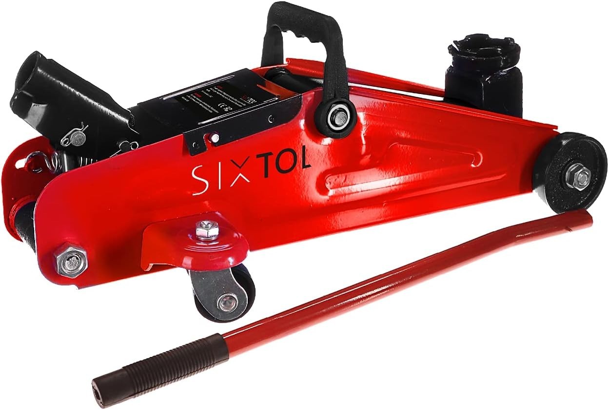 2 Ton Low Profile Hydraulic Trolley Jack 135–335mm Compact Mobile Car Lift Red