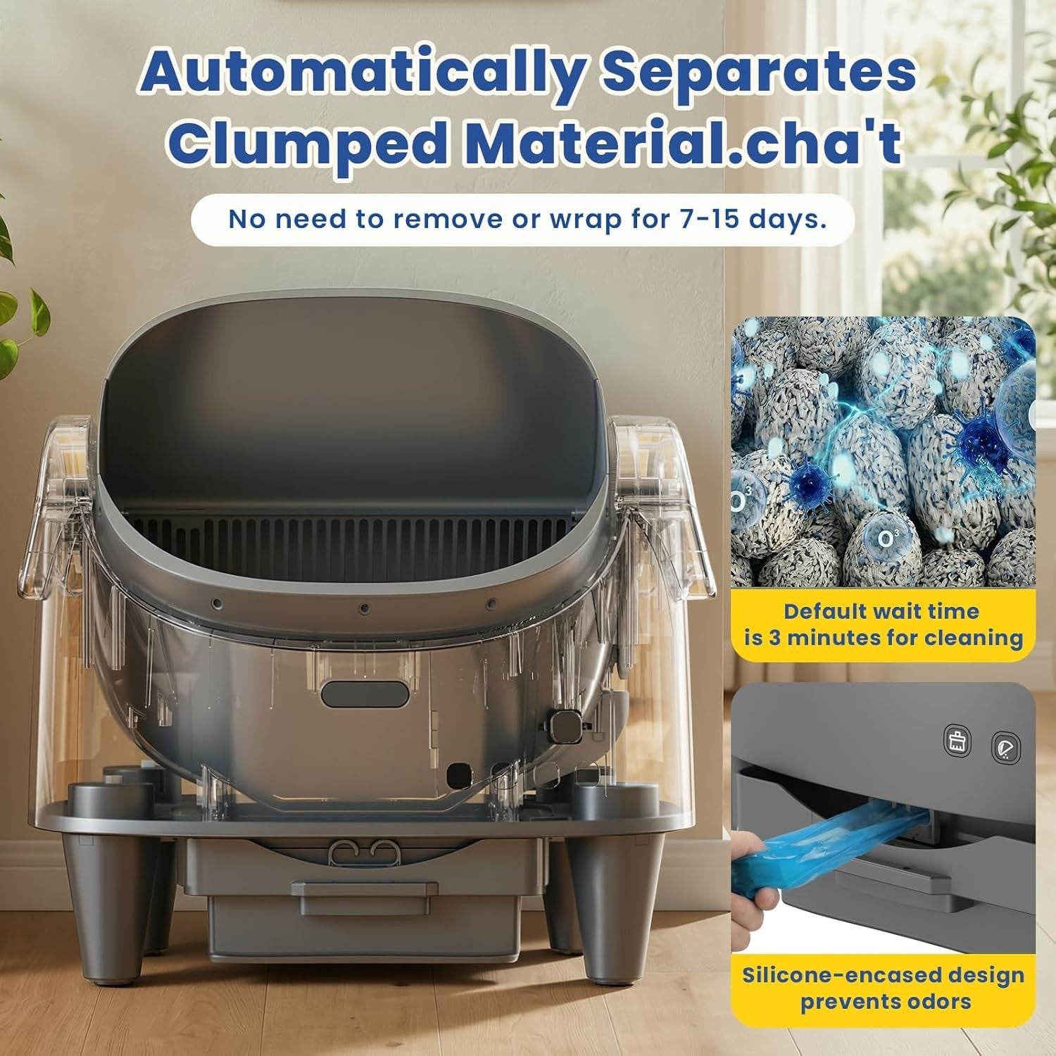 Self Cleaning Cat Litter Box App Control Automatic Litter Robot XXL