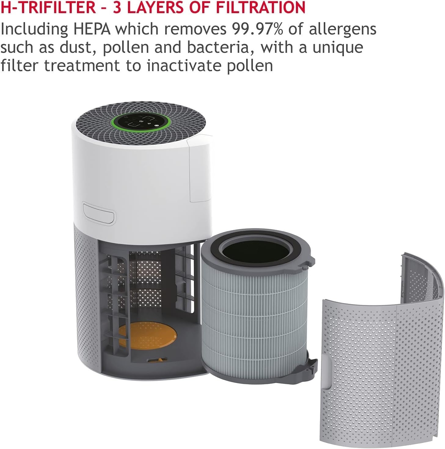 HEPA Air Purifier 99.97% Allergy Pollen Dust Bluetooth Quiet Sleep