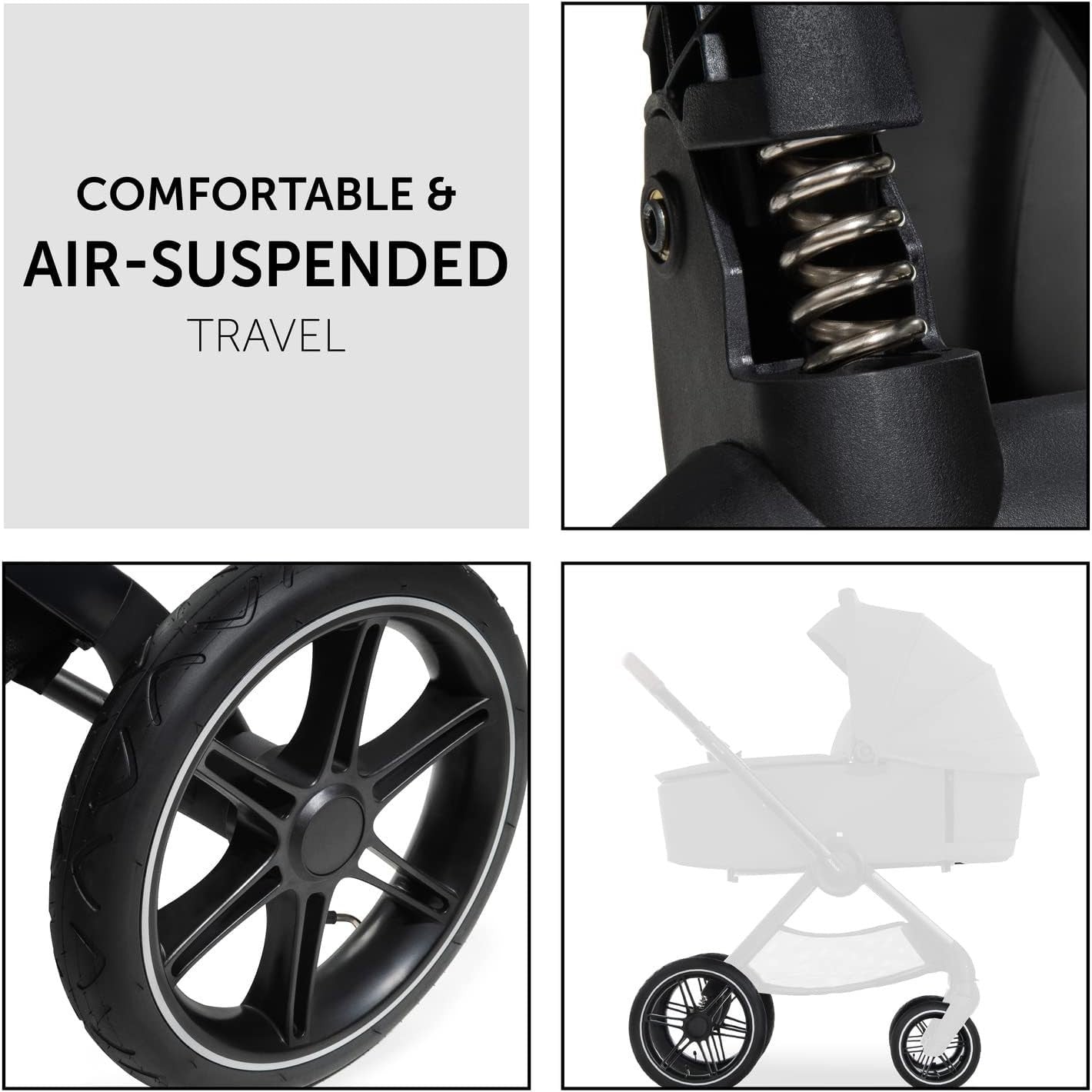 Walk N Care 2-in-1 Pram & Pushchair Dark Grey Lightweight Foldable Stroller