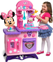 Kids Pretend Play Kitchen Cooking Set Lights Sounds Accessories Age 3+