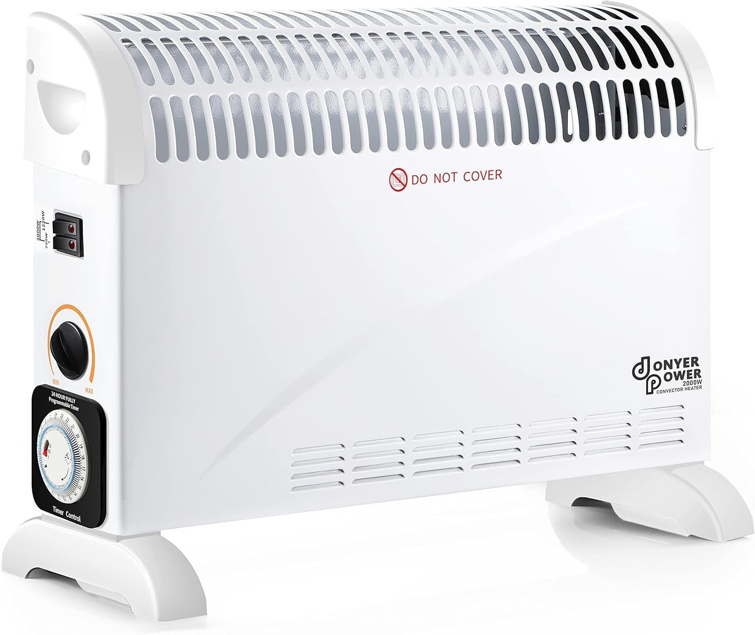 2000W Portable Oil-Free Convector Heater | Adjustable Thermostat & Timer