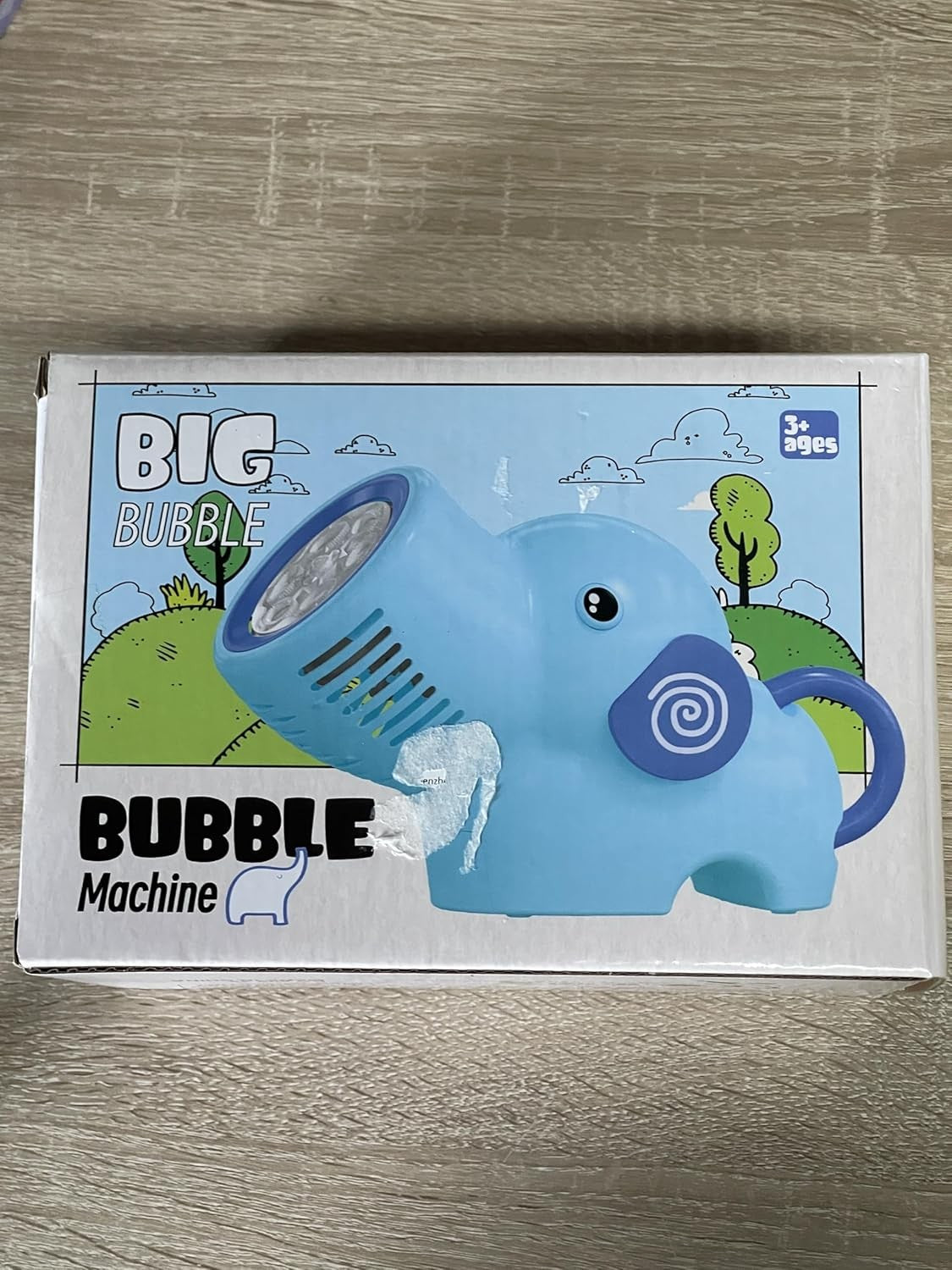 Bubble Gun LED Lights 10000 Bubbles Blue Toy