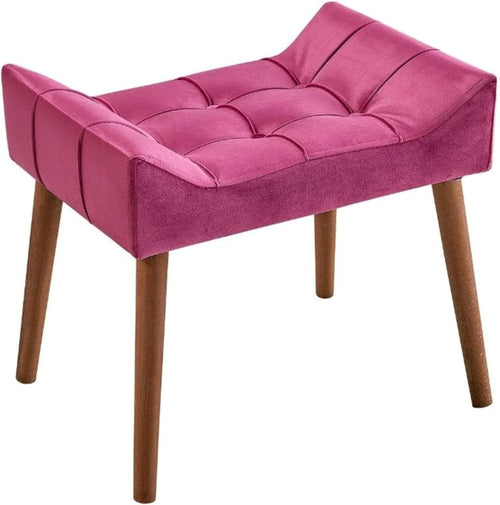 Pink Padded Dressing Table Stool Modern Vanity Makeup Chair Bedroom