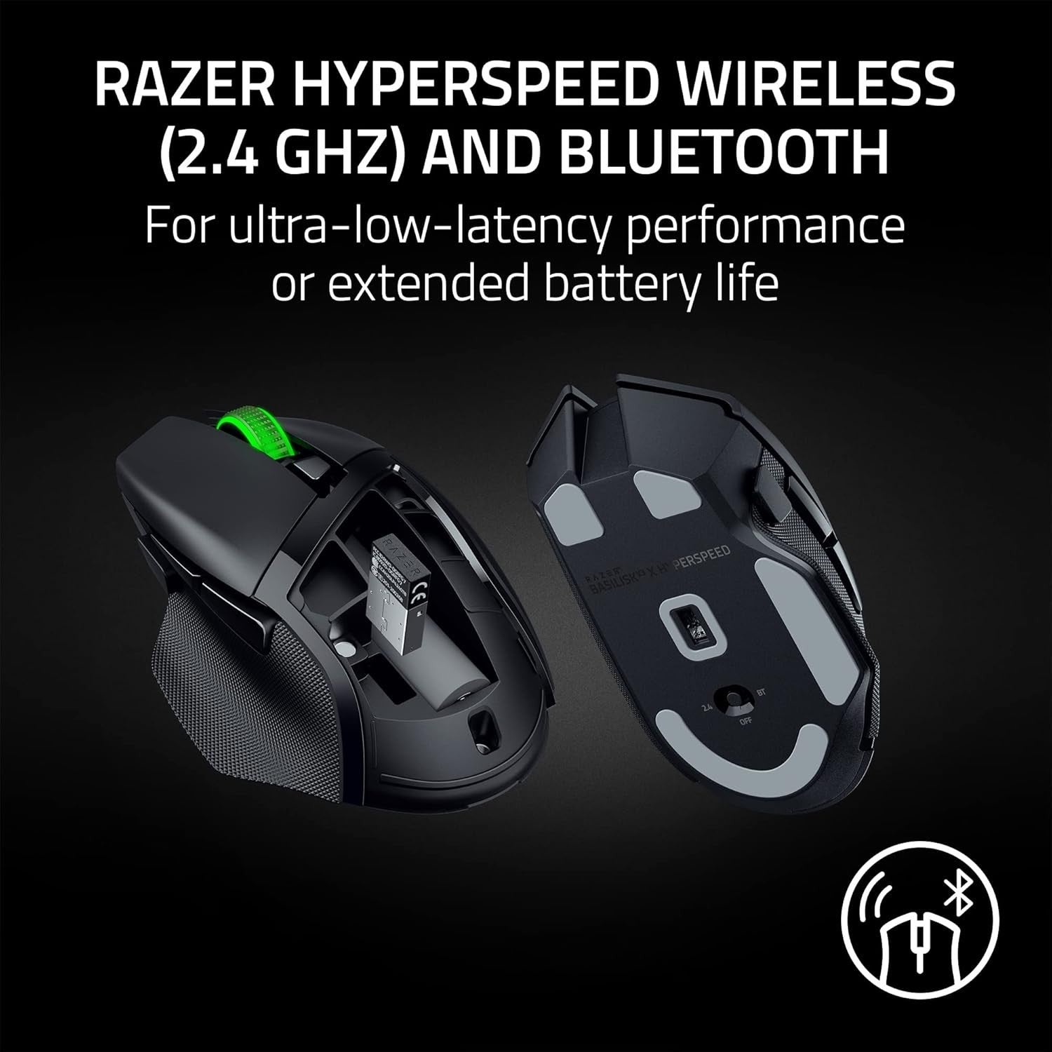 Pro Wireless Gaming Mouse 18K DPI RGB Silent Clicks Ergonomic FPS MMO