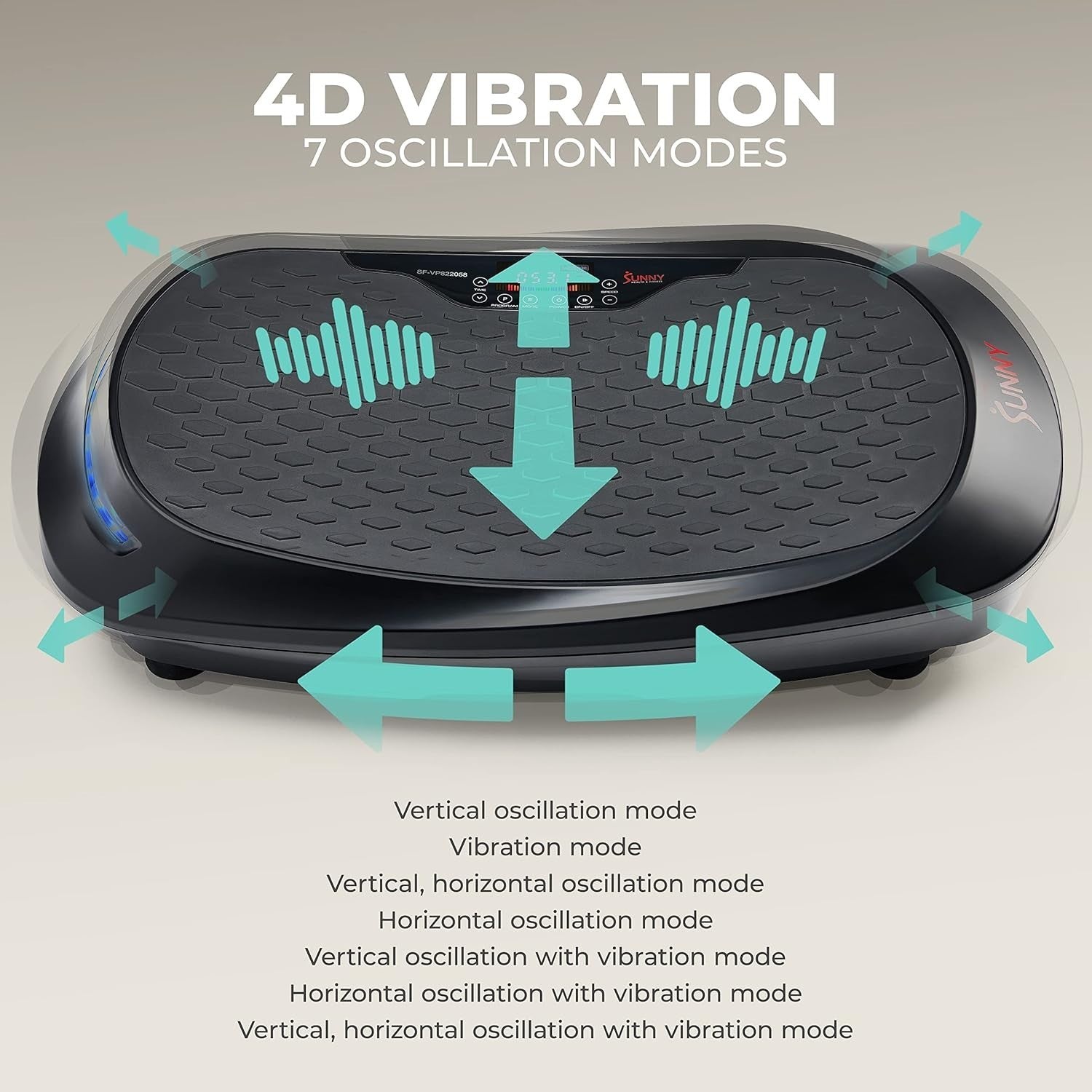 4D Vibration Plate Exercise Platform 30 Speeds Full Body Wellness