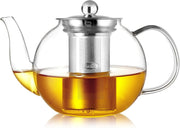 1200ml Glass Teapot with Infuser Stovetop Safe Loose Leaf Tea Maker