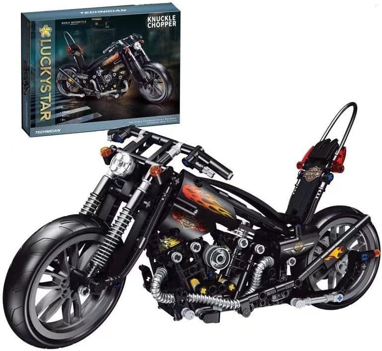 850-Piece Motorcycle Building Kit with Realistic Design & Easy Assembly