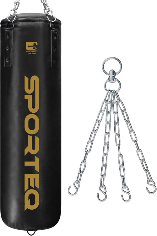 Heavy Filled Boxing Punch Bag 5FT Gold Kickboxing MMA Gym Training