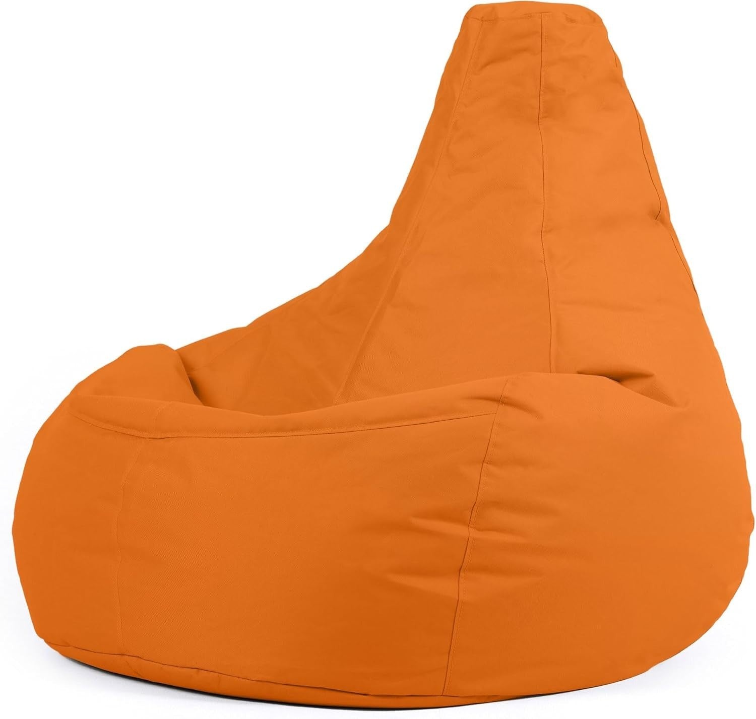 Large Orange Bean Bag Chair Water-Resistant Recliner Indoor Outdoor