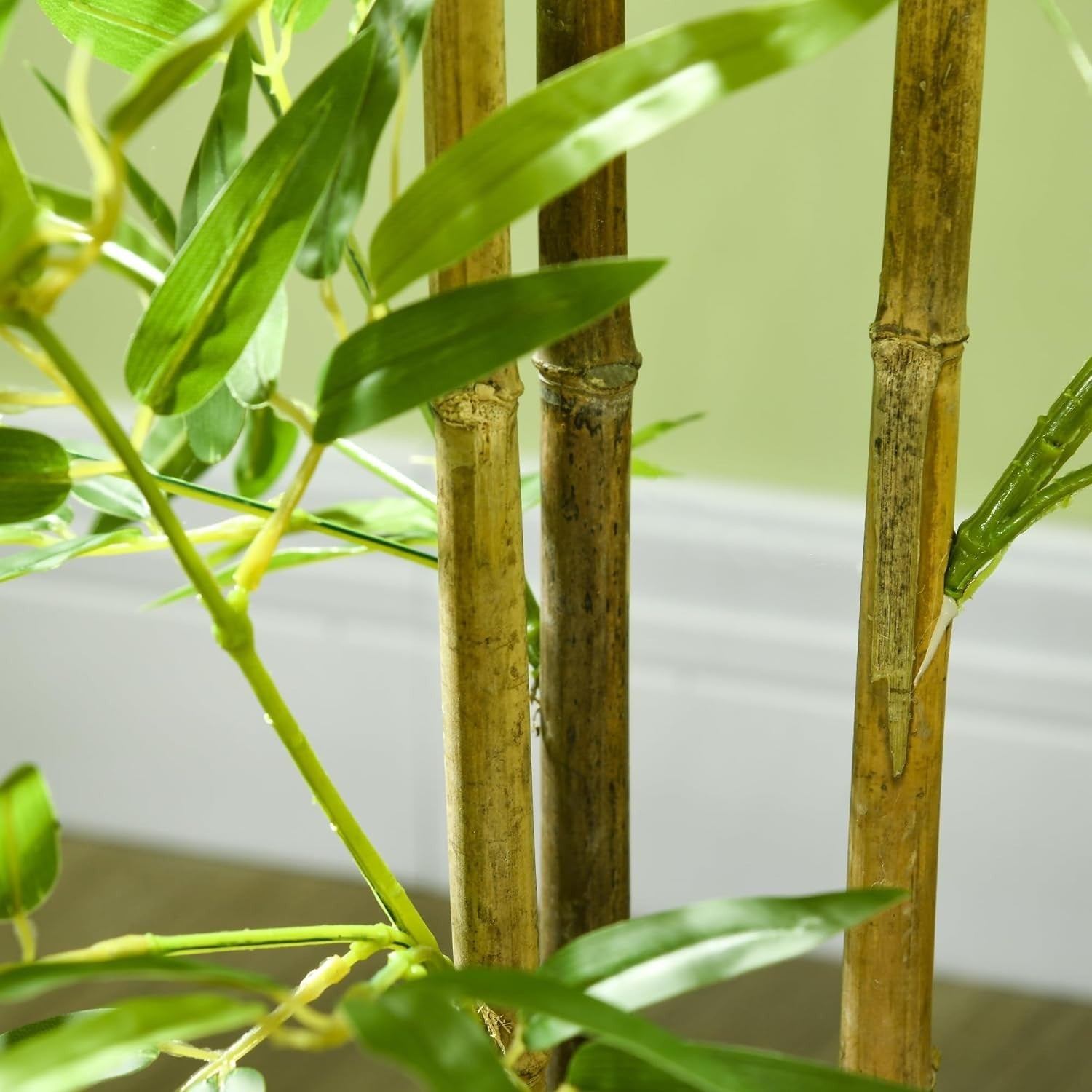 120cm Artificial Bamboo Tree in Weighted Pot Lifelike Indoor Home Garden Decor
