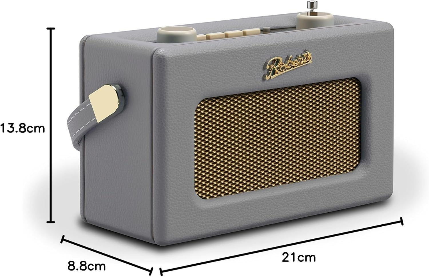 Portable DAB DAB+ FM Radio Bluetooth Retro Dove Grey