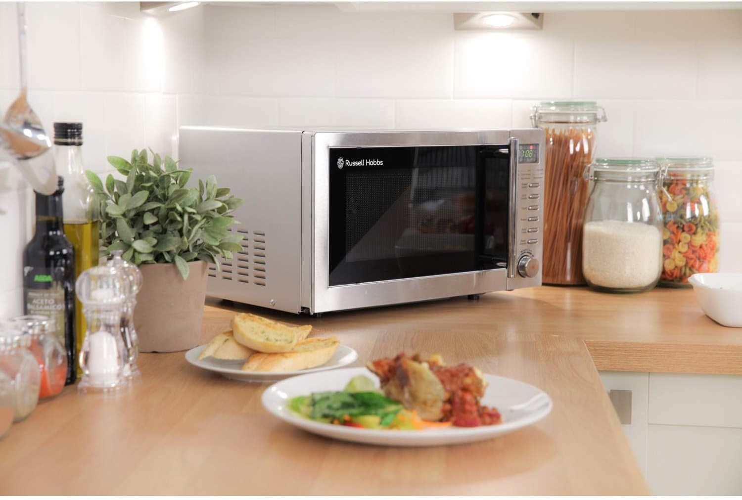 Russell Hobbs 20L 800W Digital Grill Microwave 1000W Grill Stainless