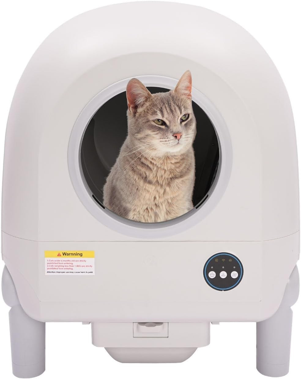Self Cleaning Cat Litter Box APP Control 68L Smart Odor Control